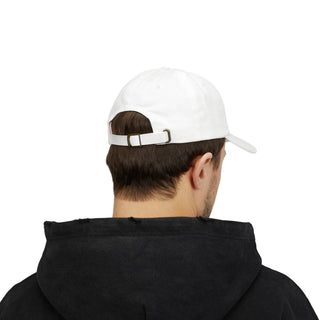 A man wearing a white cap and hoodie, viewed from the back, showcasing the cap mesh design and adjustable strap.