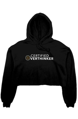 Overthinker Crop Fleece Hoodie