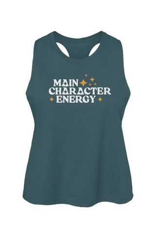 Main Character Racerback Cropped Tank